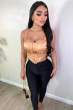 Frida satin corset (gold)