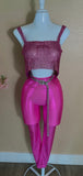 Metallic leggings (pink)